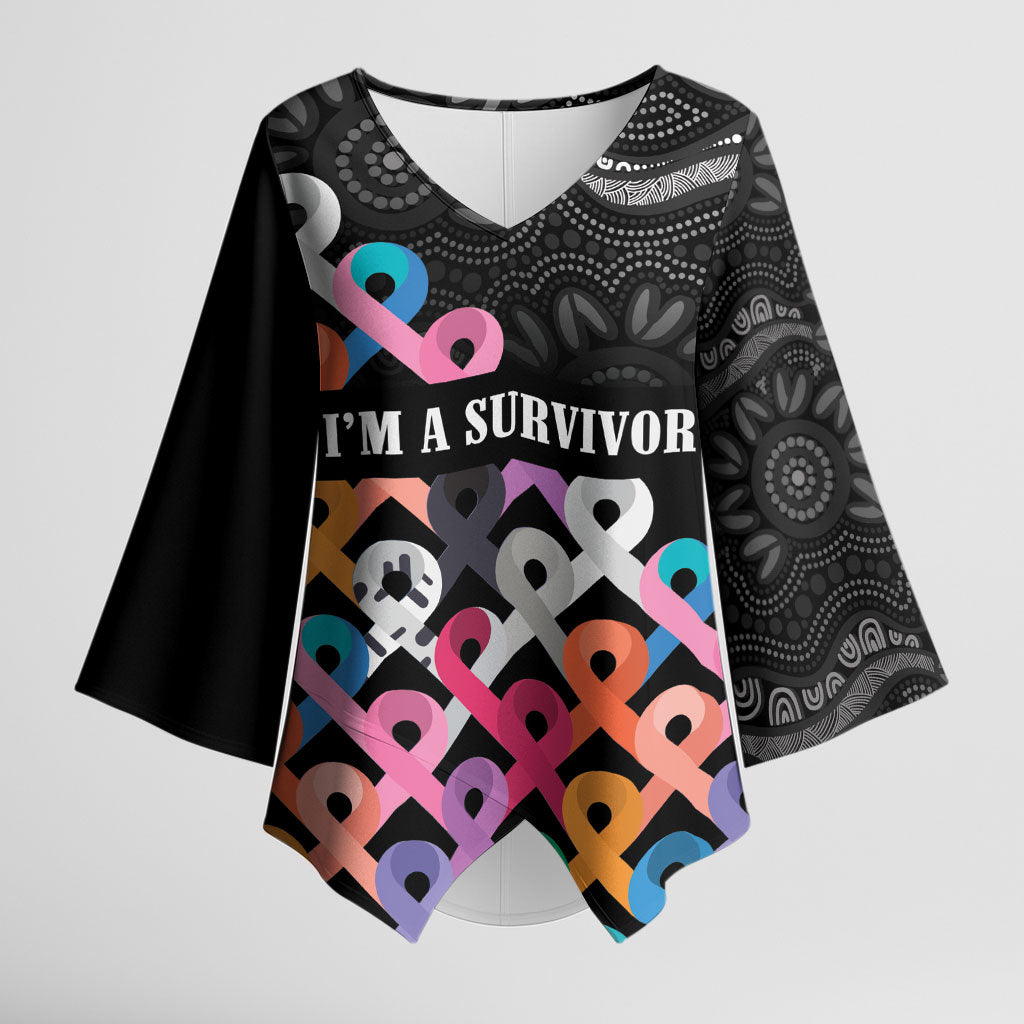 Australia Cancer Survivor Personalised Kimono Sleeve Blouse I’m A Survivor All Cancer