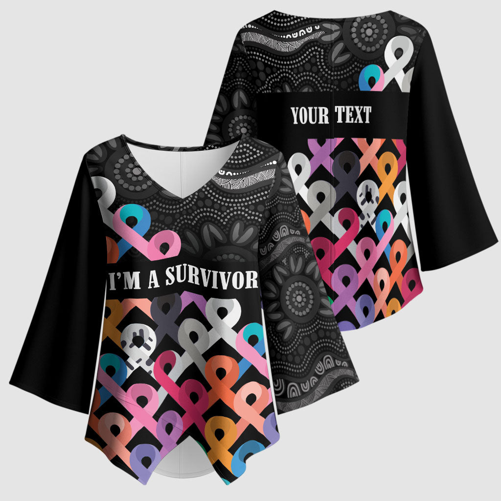 Australia Cancer Survivor Personalised Kimono Sleeve Blouse I’m A Survivor All Cancer