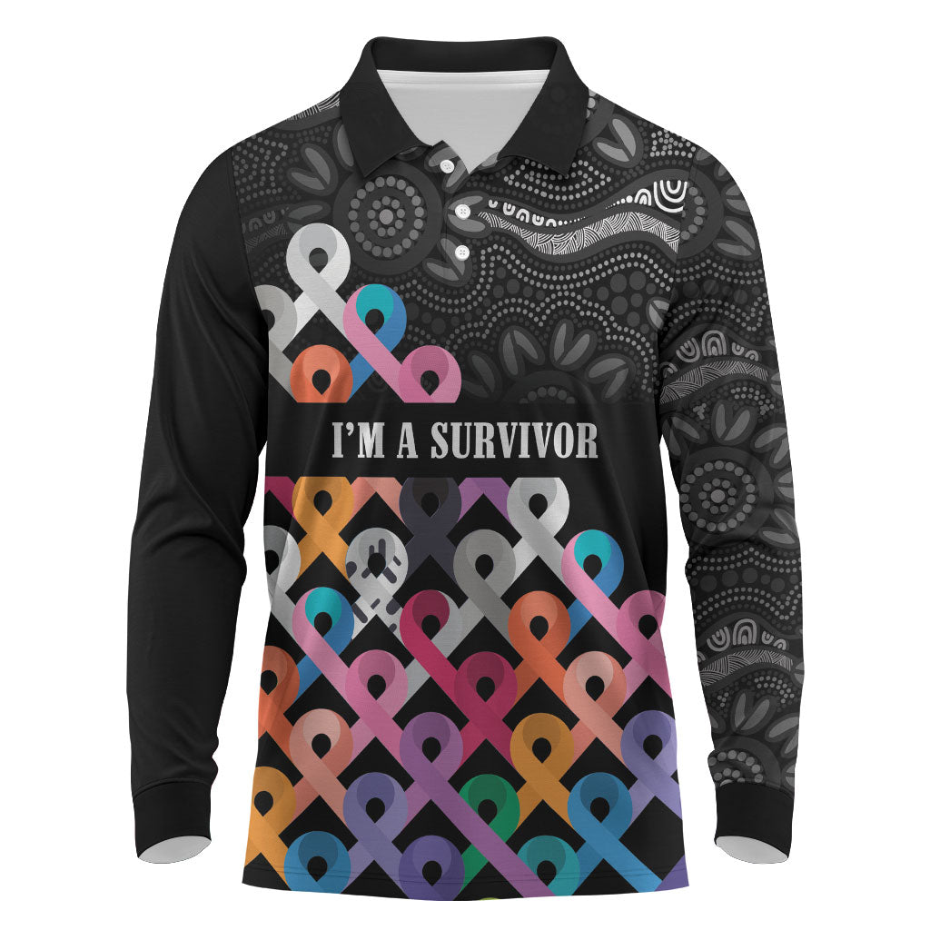 Australia Cancer Survivor Personalised Long Sleeve Polo Shirt I’m A Survivor All Cancer