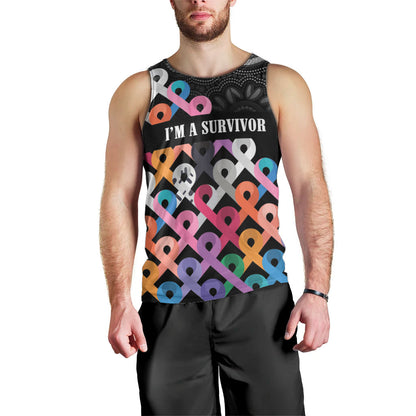 Australia Cancer Survivor Personalised Men Tank Top I’m A Survivor All Cancer