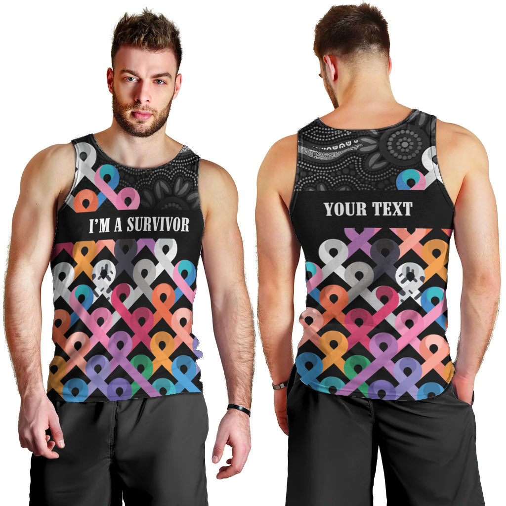 Australia Cancer Survivor Personalised Men Tank Top I’m A Survivor All Cancer