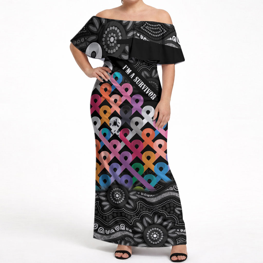 Australia Cancer Survivor Personalised Off Shoulder Maxi Dress I’m A Survivor All Cancer
