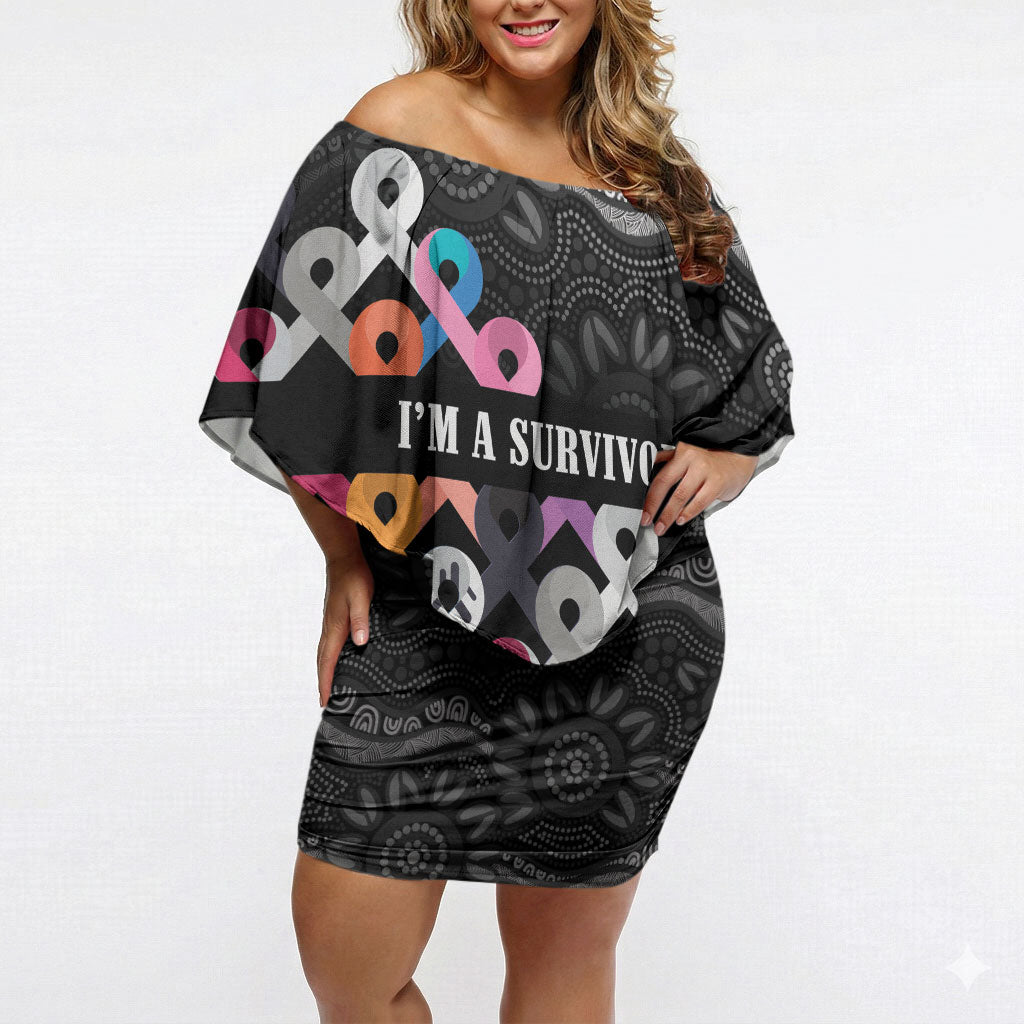 Australia Cancer Survivor Personalised Off Shoulder Short Dress I’m A Survivor All Cancer