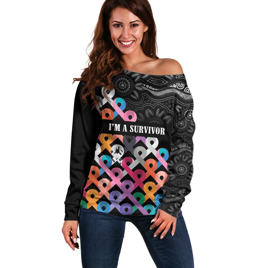 Australia Cancer Survivor Personalised Off Shoulder Sweater I’m A Survivor All Cancer