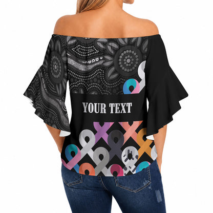 Australia Cancer Survivor Personalised Off Shoulder Wrap Waist Top I’m A Survivor All Cancer