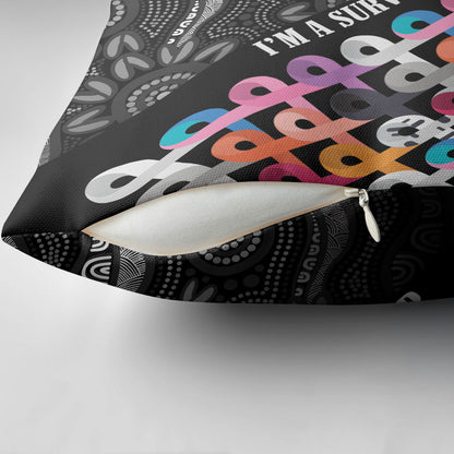 Australia Cancer Survivor Pillow Cover I’m A Survivor All Cancer