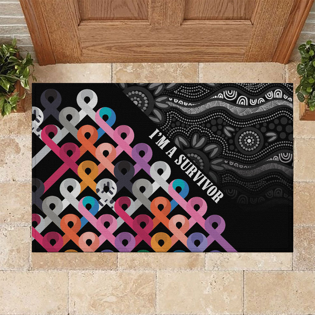 Australia Cancer Survivor Rubber Doormat I’m A Survivor All Cancer