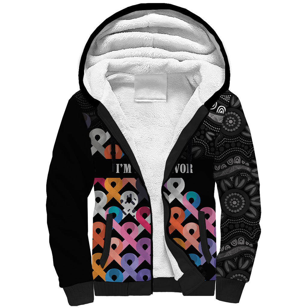Australia Cancer Survivor Personalised Sherpa Hoodie I’m A Survivor All Cancer