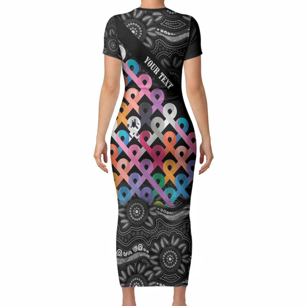 Australia Cancer Survivor Personalised Short Sleeve Bodycon Dress I’m A Survivor All Cancer