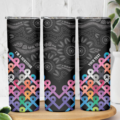 Australia Cancer Survivor Personalised Skinny Tumbler I’m A Survivor All Cancer