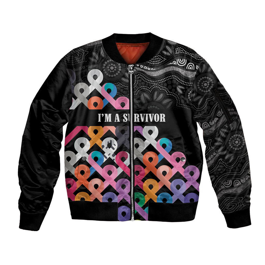 Australia Cancer Survivor Personalised Sleeve Zip Bomber Jacket I’m A Survivor All Cancer