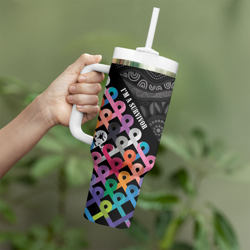 Australia Cancer Survivor Personalised Tumbler With Handle I’m A Survivor All Cancer