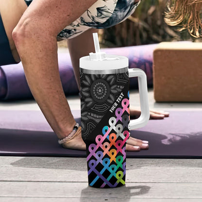 Australia Cancer Survivor Personalised Tumbler With Handle I’m A Survivor All Cancer