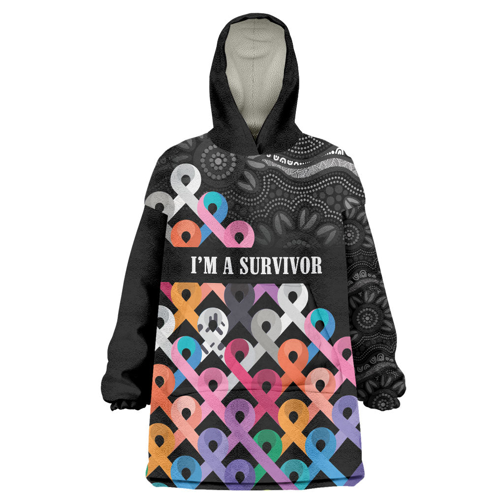 Australia Cancer Survivor Personalised Wearable Blanket Hoodie I’m A Survivor All Cancer