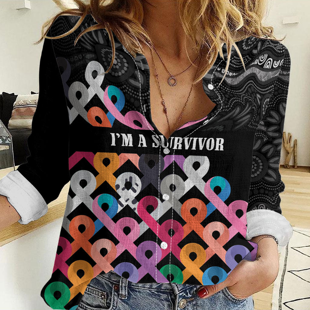 Australia Cancer Survivor Personalised Women Casual Shirt I’m A Survivor All Cancer
