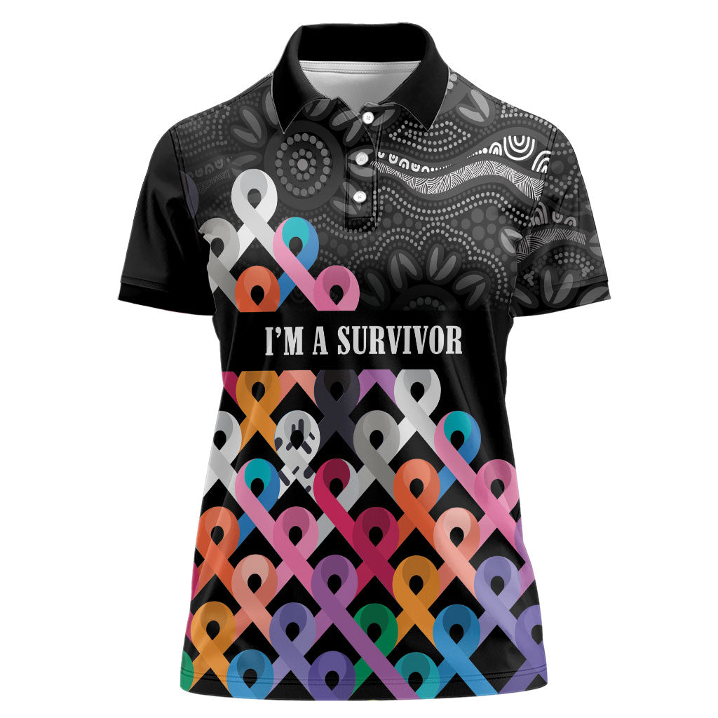 Australia Cancer Survivor Personalised Women Polo Shirt I’m A Survivor All Cancer
