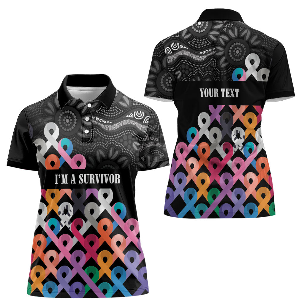 Australia Cancer Survivor Personalised Women Polo Shirt I’m A Survivor All Cancer