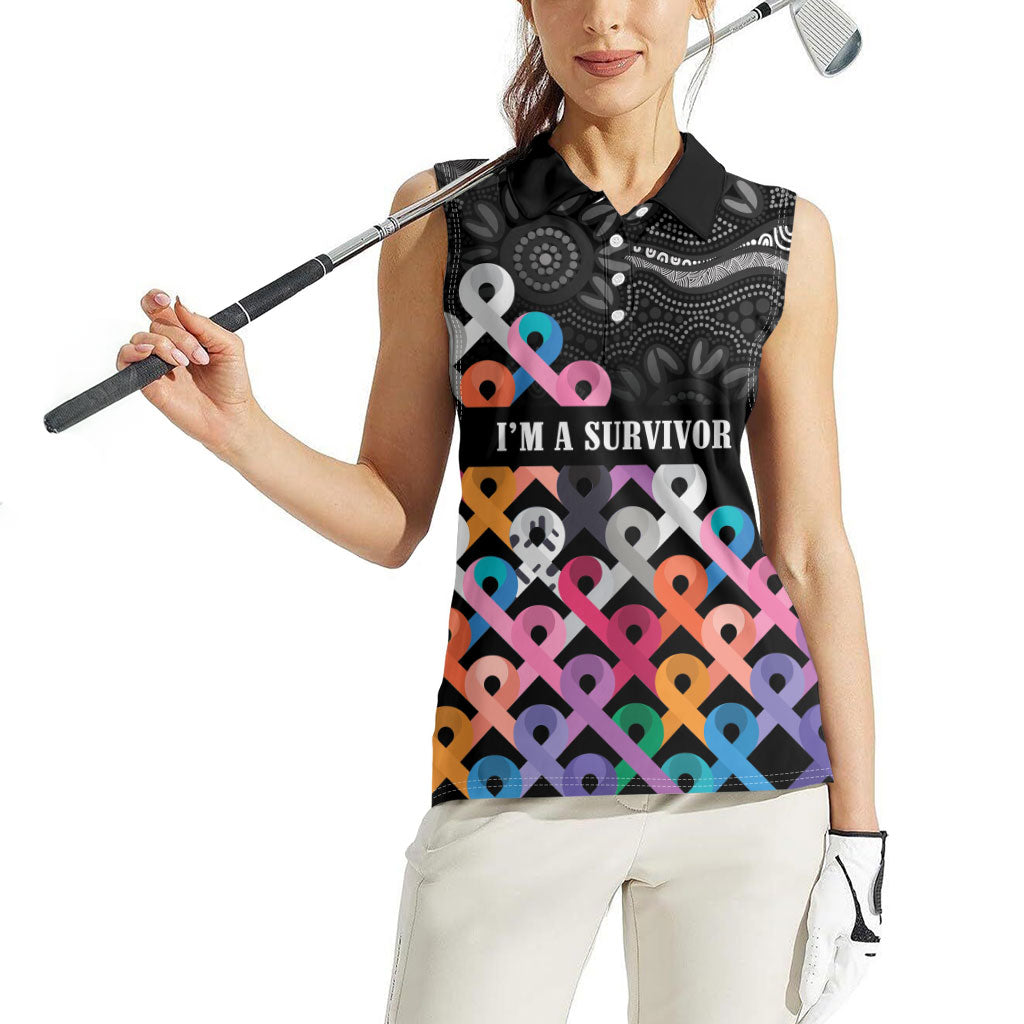 Australia Cancer Survivor Personalised Women Sleeveless Polo Shirt I’m A Survivor All Cancer