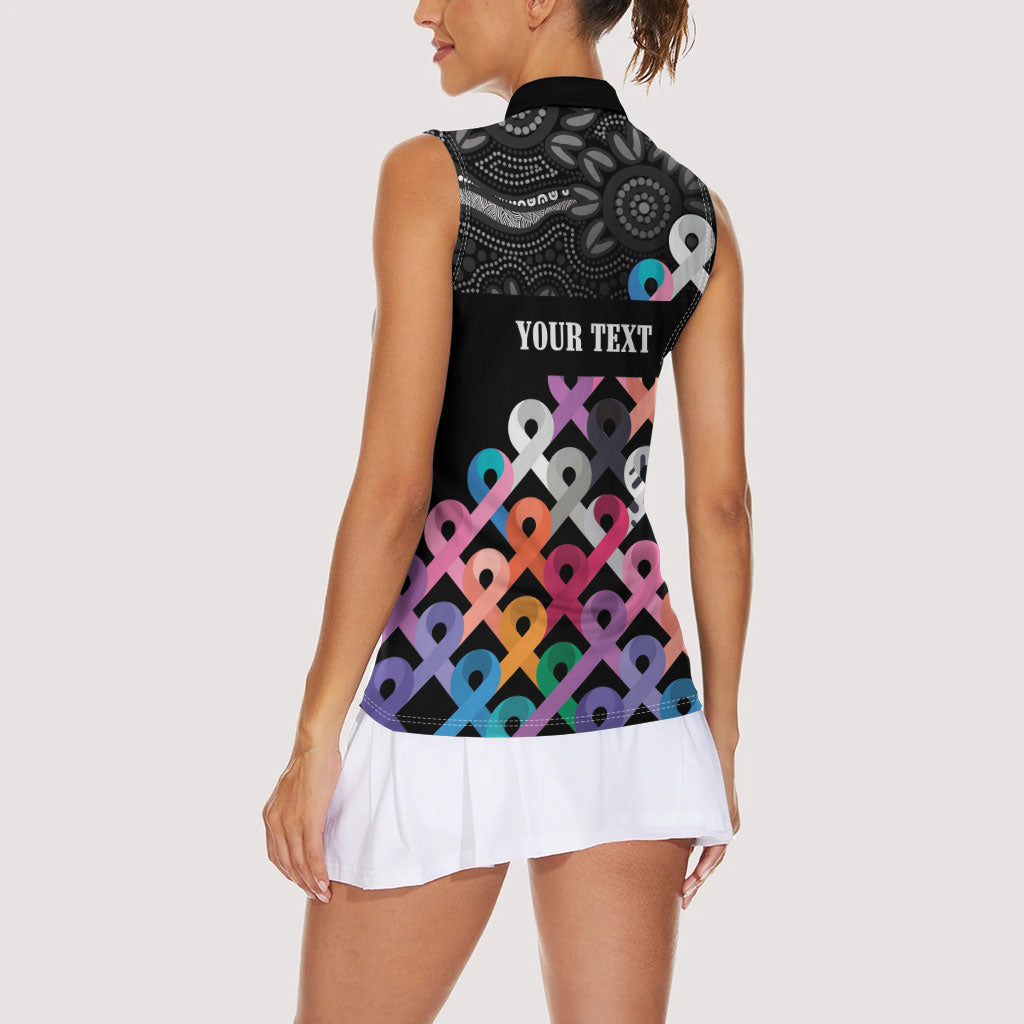 Australia Cancer Survivor Personalised Women Sleeveless Polo Shirt I’m A Survivor All Cancer
