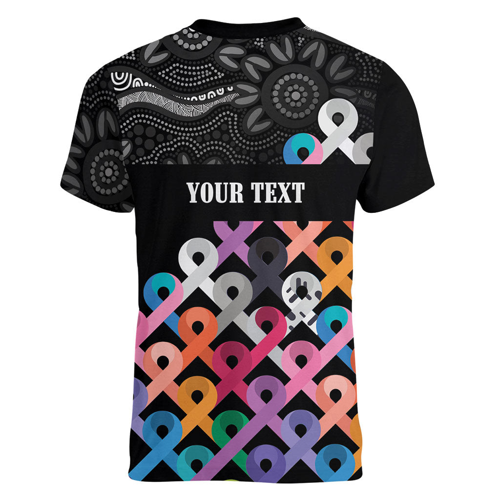 Australia Cancer Survivor Personalised Women V-Neck T-Shirt I’m A Survivor All Cancer