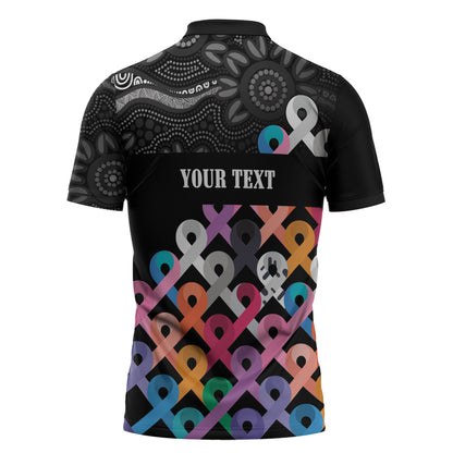 Australia Cancer Survivor Personalised Zipper Polo Shirt I’m A Survivor All Cancer