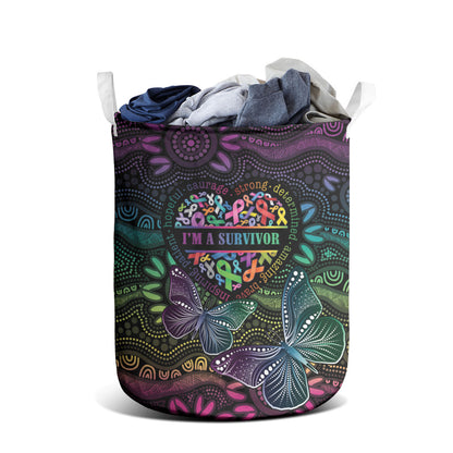 Australia Cancer Survivor Laundry Basket I’m A Survivor Ribbon Heart