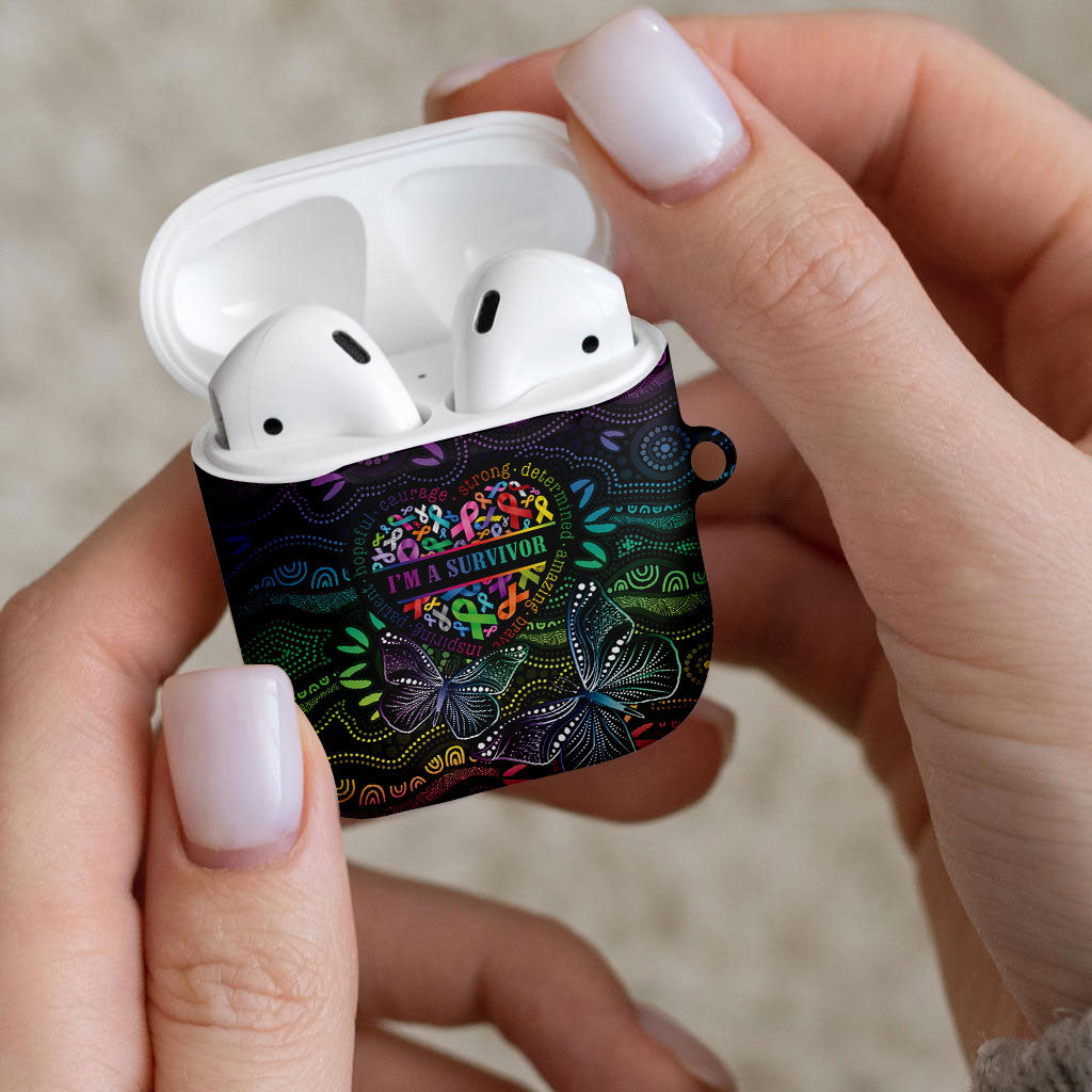 Australia Cancer Survivor AirPods Case I’m A Survivor Ribbon Heart
