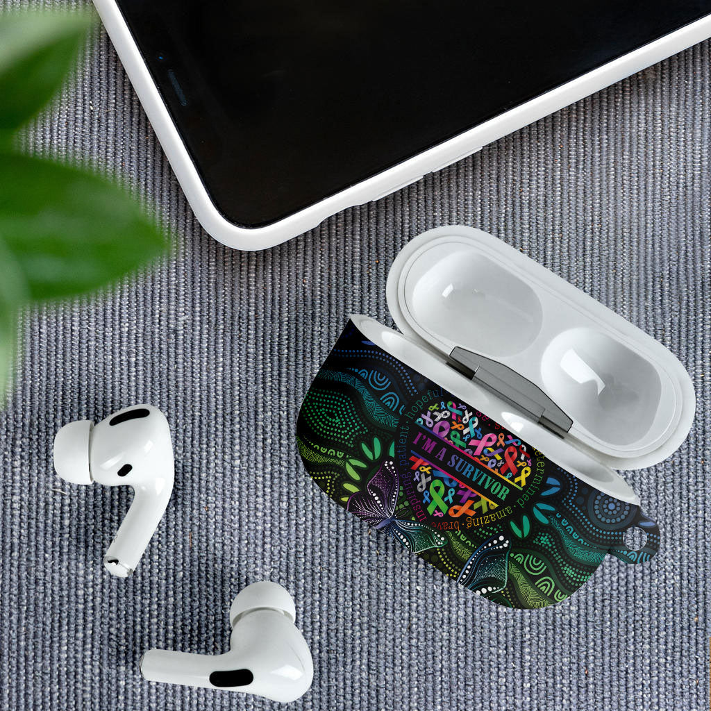 Australia Cancer Survivor AirPods Case I’m A Survivor Ribbon Heart
