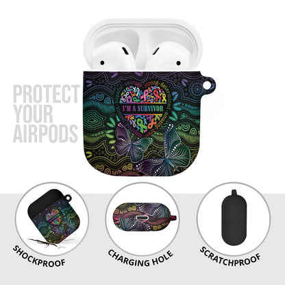 Australia Cancer Survivor AirPods Case I’m A Survivor Ribbon Heart