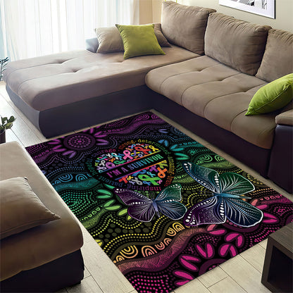 Australia Cancer Survivor Area Rug I’m A Survivor Ribbon Heart