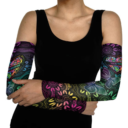 Australia Cancer Survivor Personalised Arm Sleeves I’m A Survivor Ribbon Heart