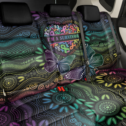 Australia Cancer Survivor Back Car Seat Cover I’m A Survivor Ribbon Heart