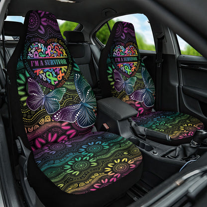 Australia Cancer Survivor Car Seat Cover I’m A Survivor Ribbon Heart