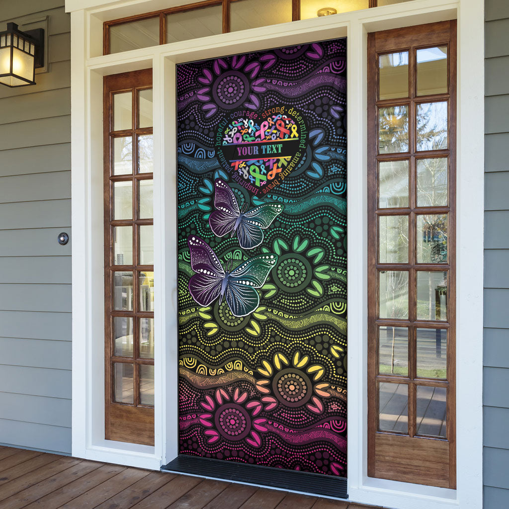 Australia Cancer Survivor Personalised Door Cover I’m A Survivor Ribbon Heart