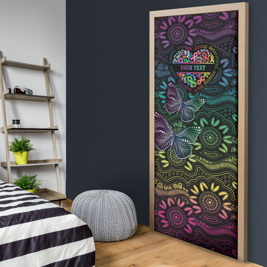 Australia Cancer Survivor Personalised Door Cover I’m A Survivor Ribbon Heart
