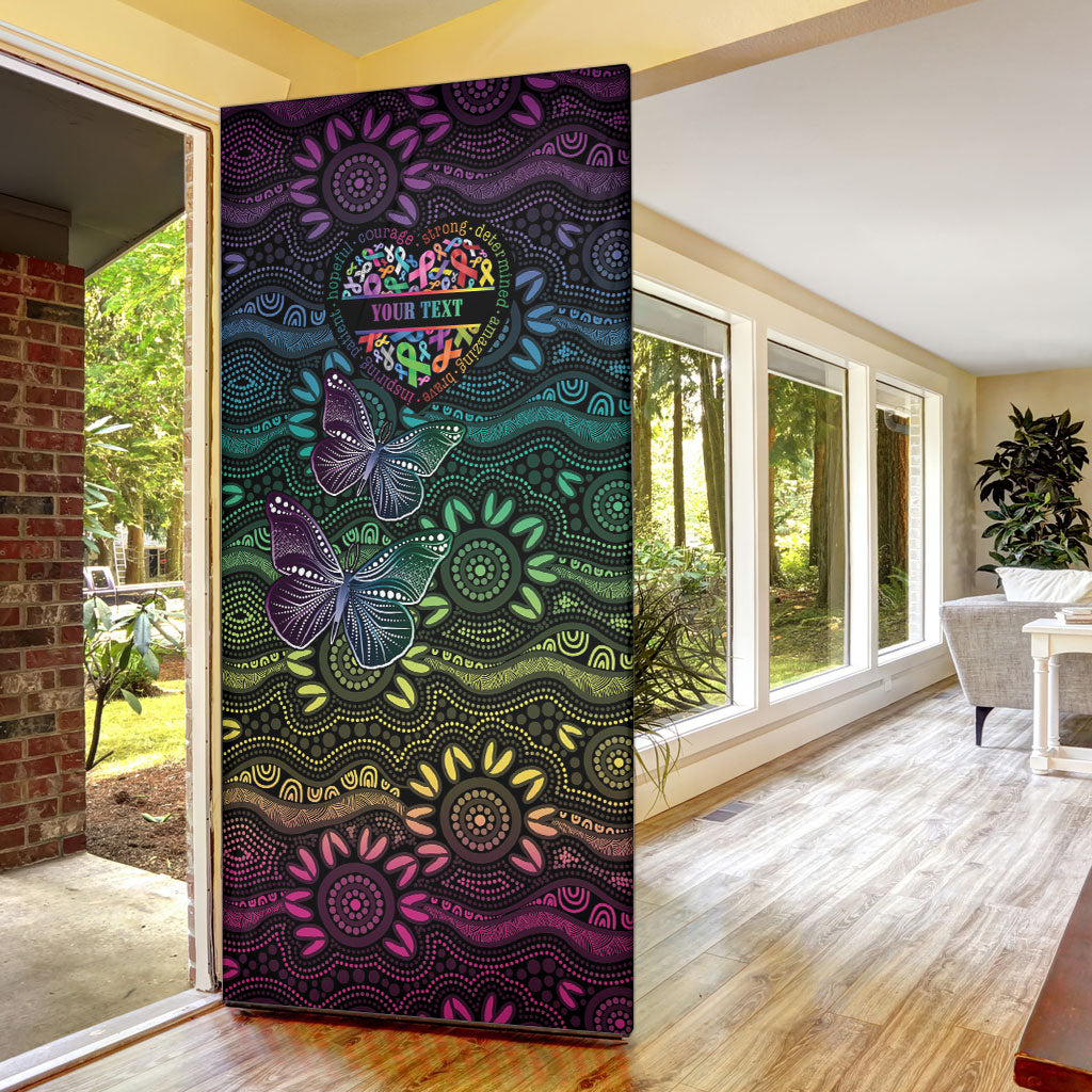 Australia Cancer Survivor Personalised Door Cover I’m A Survivor Ribbon Heart