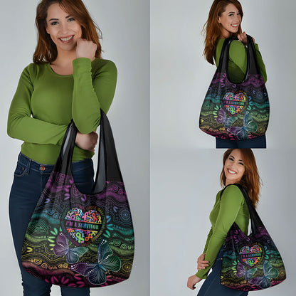 Australia Cancer Survivor Grocery Bag I’m A Survivor Ribbon Heart