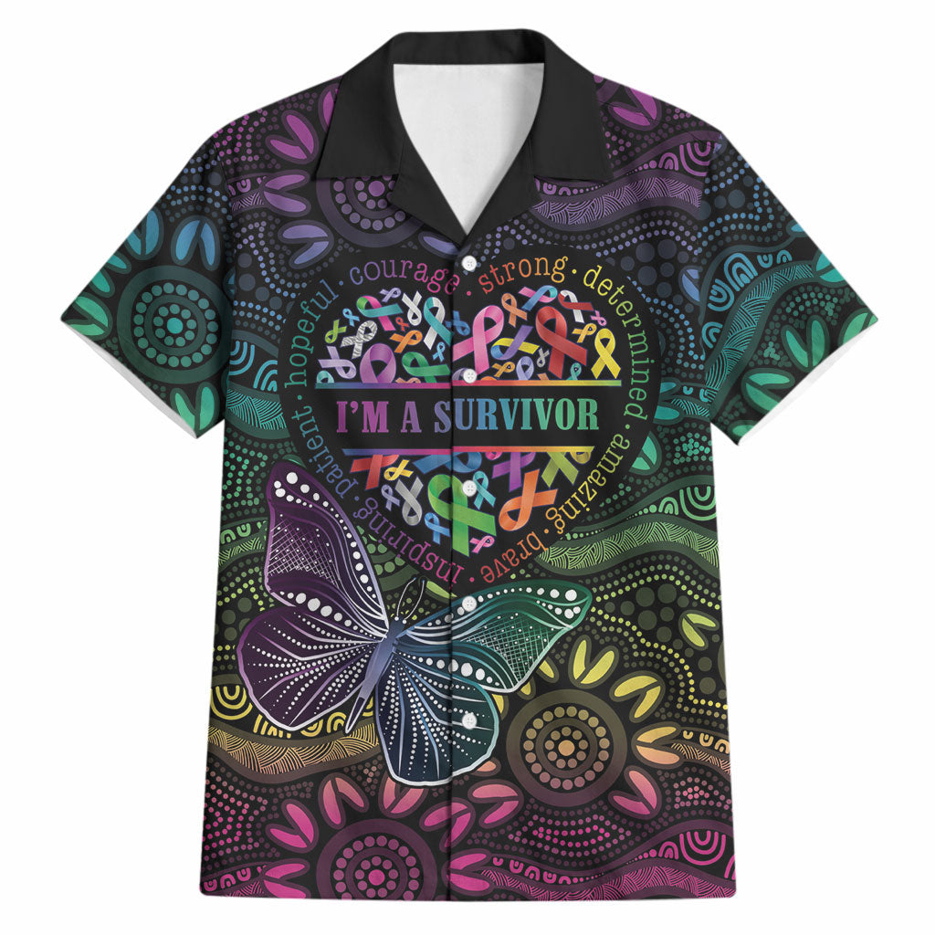 Australia Cancer Survivor Personalised Hawaiian Shirt I’m A Survivor Ribbon Heart
