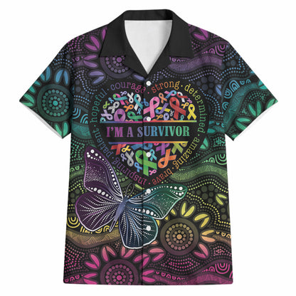Australia Cancer Survivor Personalised Hawaiian Shirt I’m A Survivor Ribbon Heart