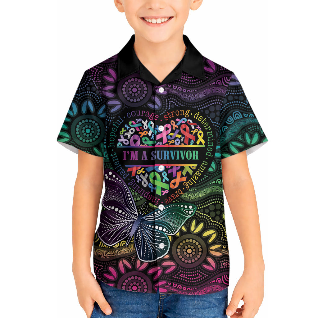 Australia Cancer Survivor Personalised Hawaiian Shirt I’m A Survivor Ribbon Heart