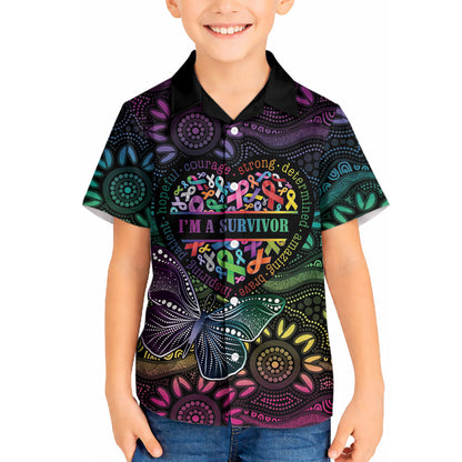 Australia Cancer Survivor Personalised Hawaiian Shirt I’m A Survivor Ribbon Heart
