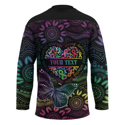 Australia Cancer Survivor Personalised Hockey Jersey I’m A Survivor Ribbon Heart