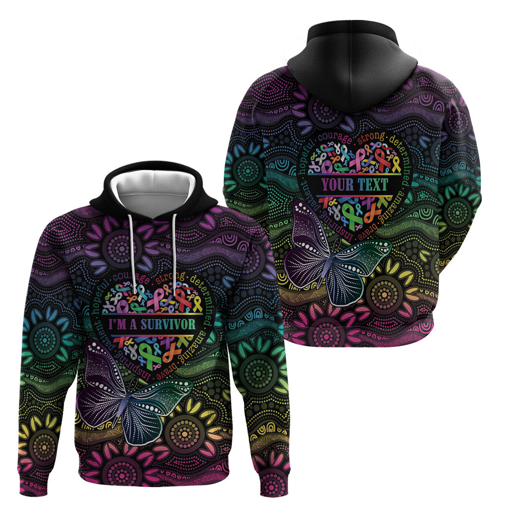 Australia Cancer Survivor Personalised Hoodie I’m A Survivor Ribbon Heart