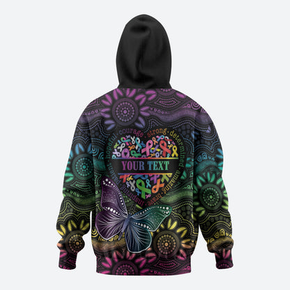 Australia Cancer Survivor Personalised Hoodie I’m A Survivor Ribbon Heart