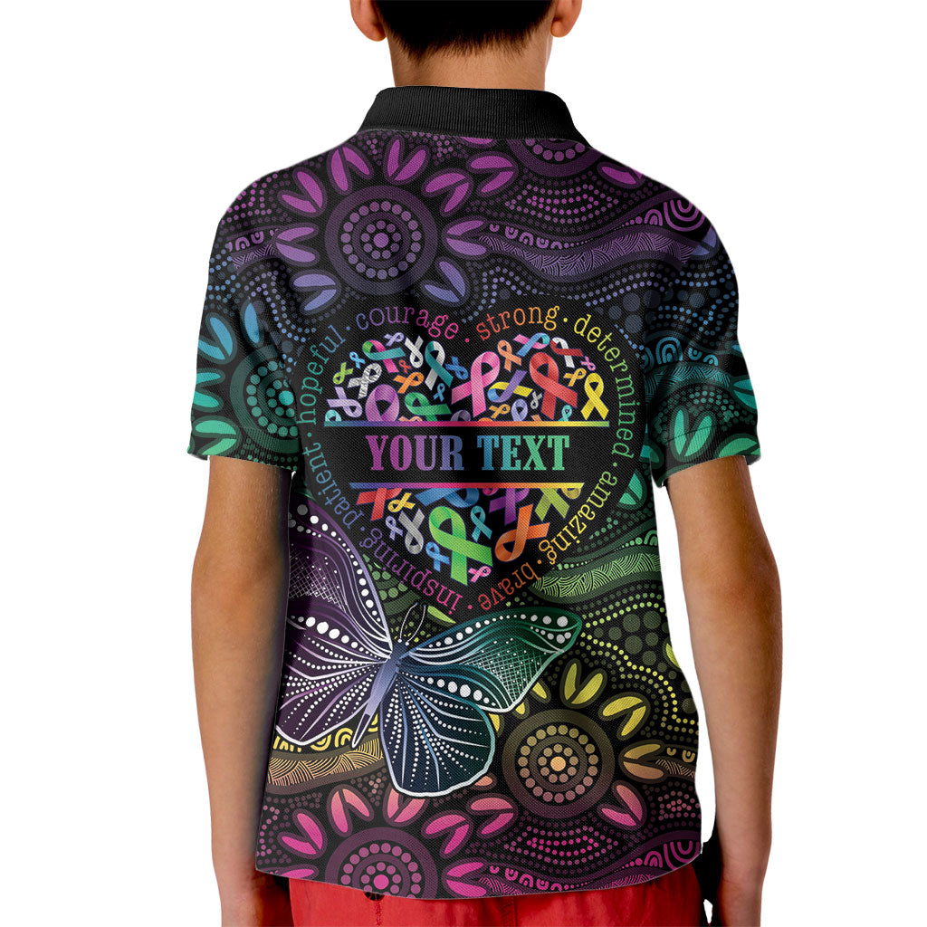 Australia Cancer Survivor Personalised Kid Polo Shirt I’m A Survivor Ribbon Heart