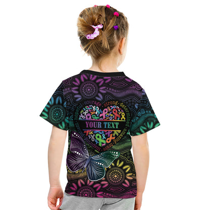Australia Cancer Survivor Personalised Kid T Shirt I’m A Survivor Ribbon Heart