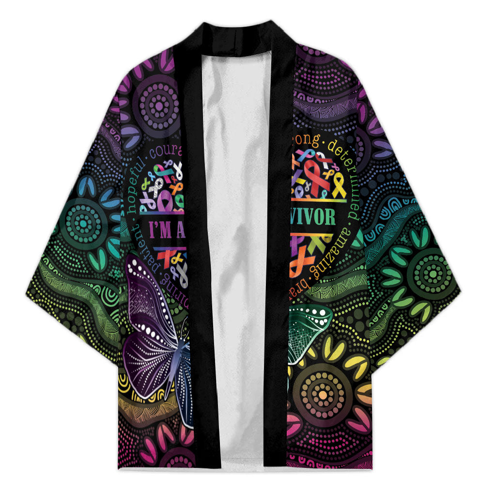 Australia Cancer Survivor Personalised Kimono I’m A Survivor Ribbon Heart