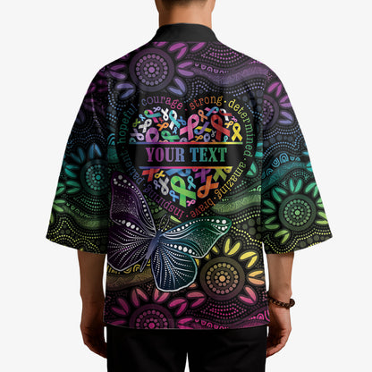 Australia Cancer Survivor Personalised Kimono I’m A Survivor Ribbon Heart