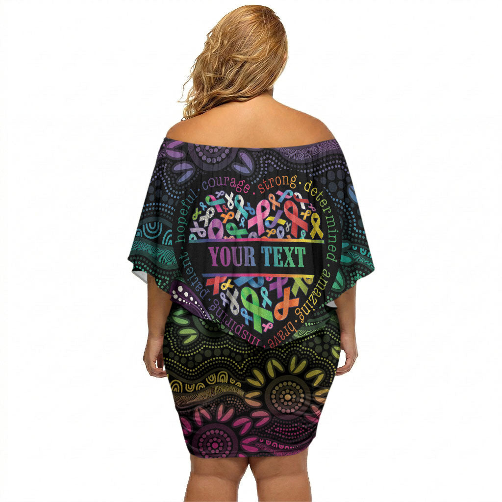 Australia Cancer Survivor Personalised Off Shoulder Short Dress I’m A Survivor Ribbon Heart