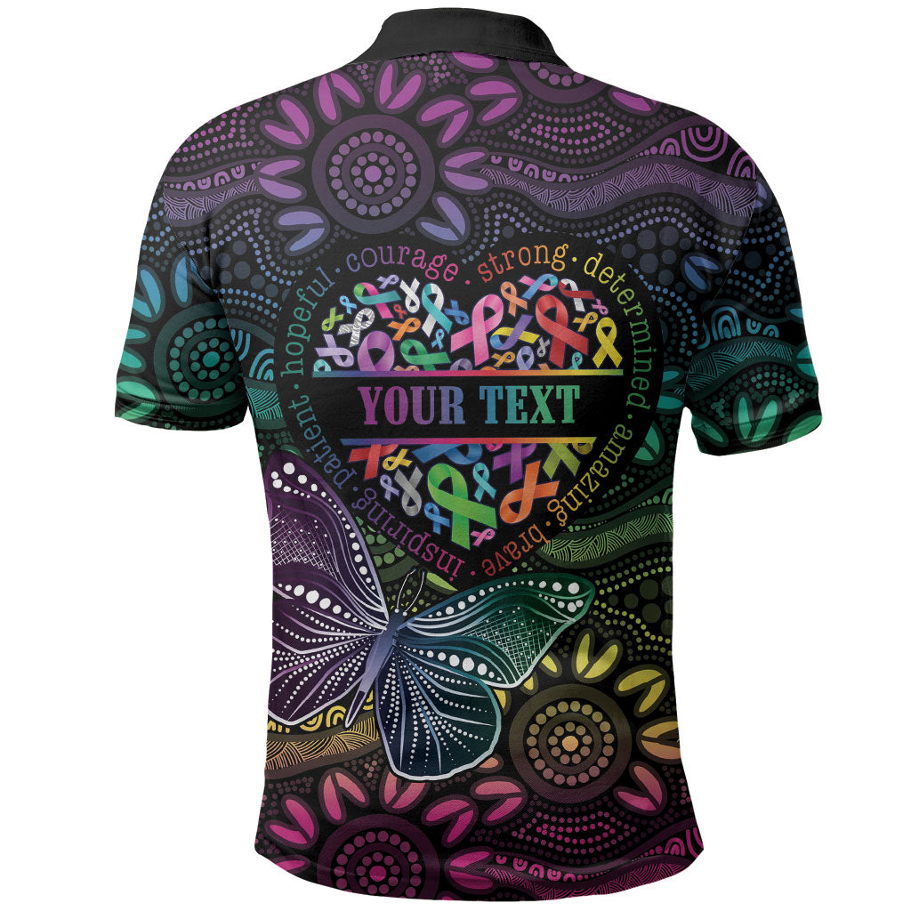 Australia Cancer Survivor Personalised Polo Shirt I’m A Survivor Ribbon Heart